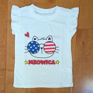 Kids American 'Meowica' Cat Graphic T-Shirt